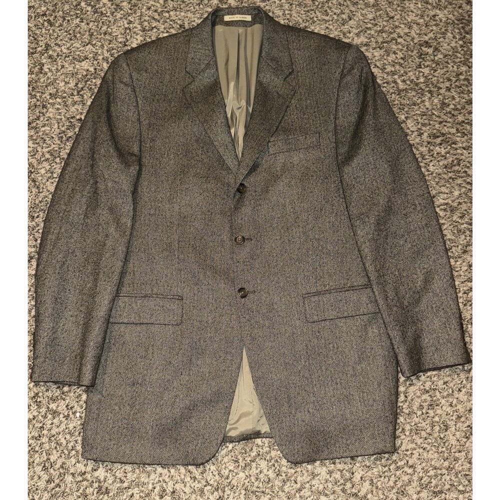 Lauren Ralph Lauren Herringbone Tweed Sport Coat 42L Brown Wool Blazer Canada